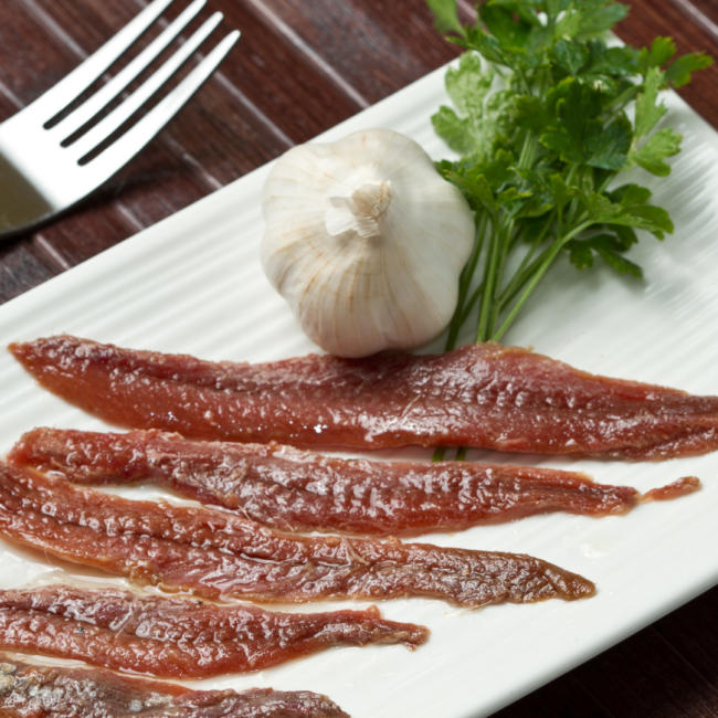 Anchoas listas para comer